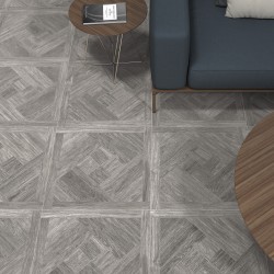 Bois Grey 60.8 x 60.8cm Porcelain Parquet Wood Effect Tiles