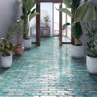 Era Teal 7 x 28cm - Small Green Porcelain Tiles