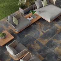 Strato Natural Slate 600 x 600mm Porcelain Paving Slabs Pallet Pack