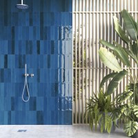 Zellige Blue 7 x 28cm - Small Blue Porcelain Tiles